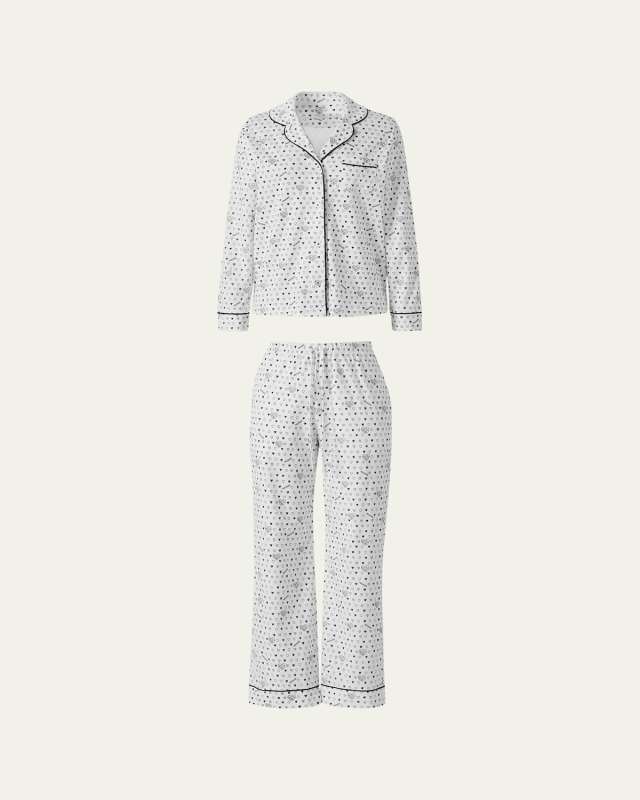 x Roller Rabbit Heart-Print Cotton Pajama Set